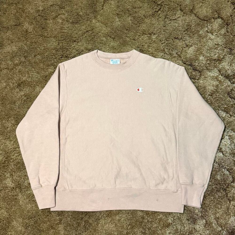 Vintage Champion Reverse Weave Crewneck Pink Medium
